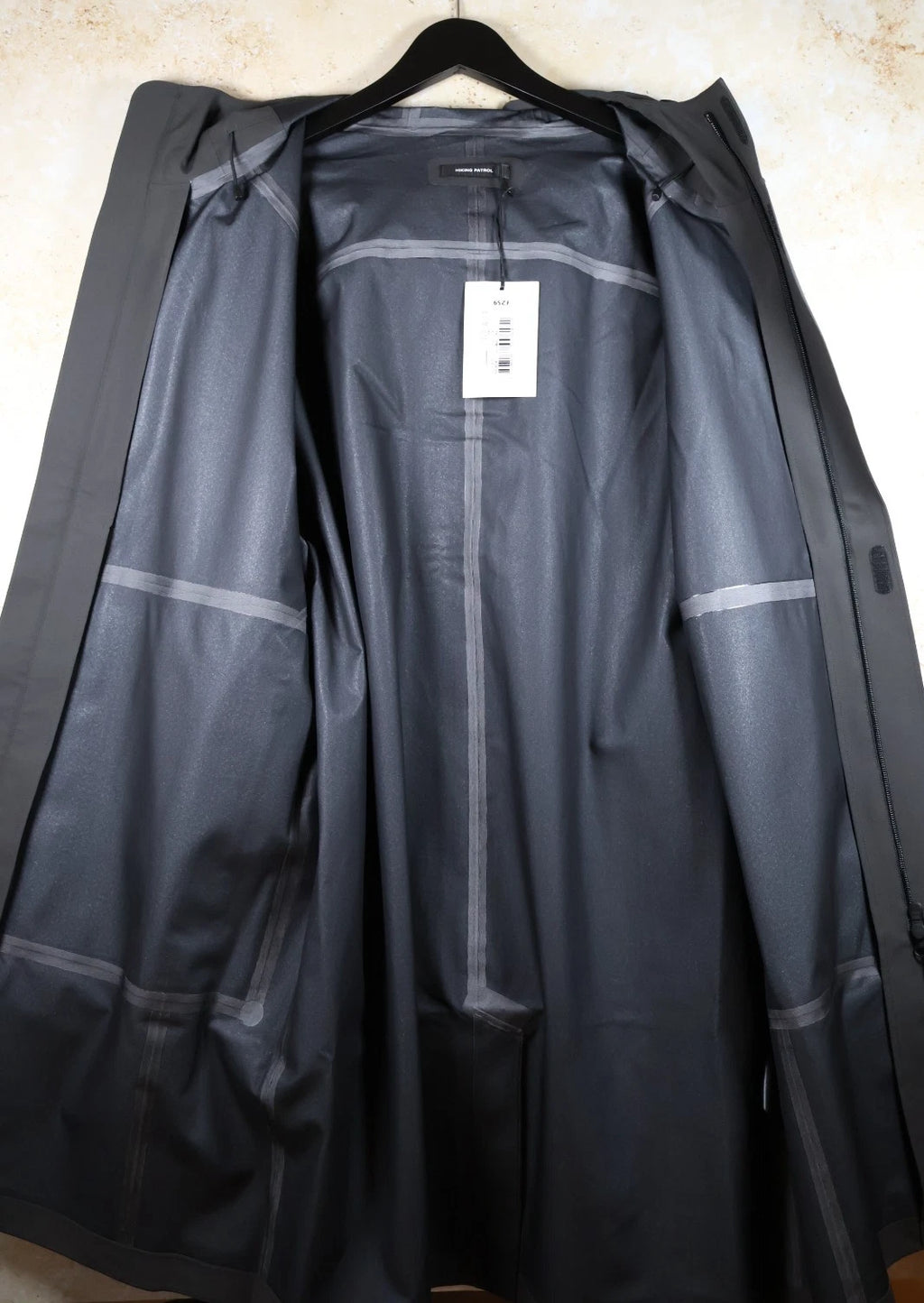 Hiking Patrol Long Arc 3L Shell Coat (Charcoal Black, XL)