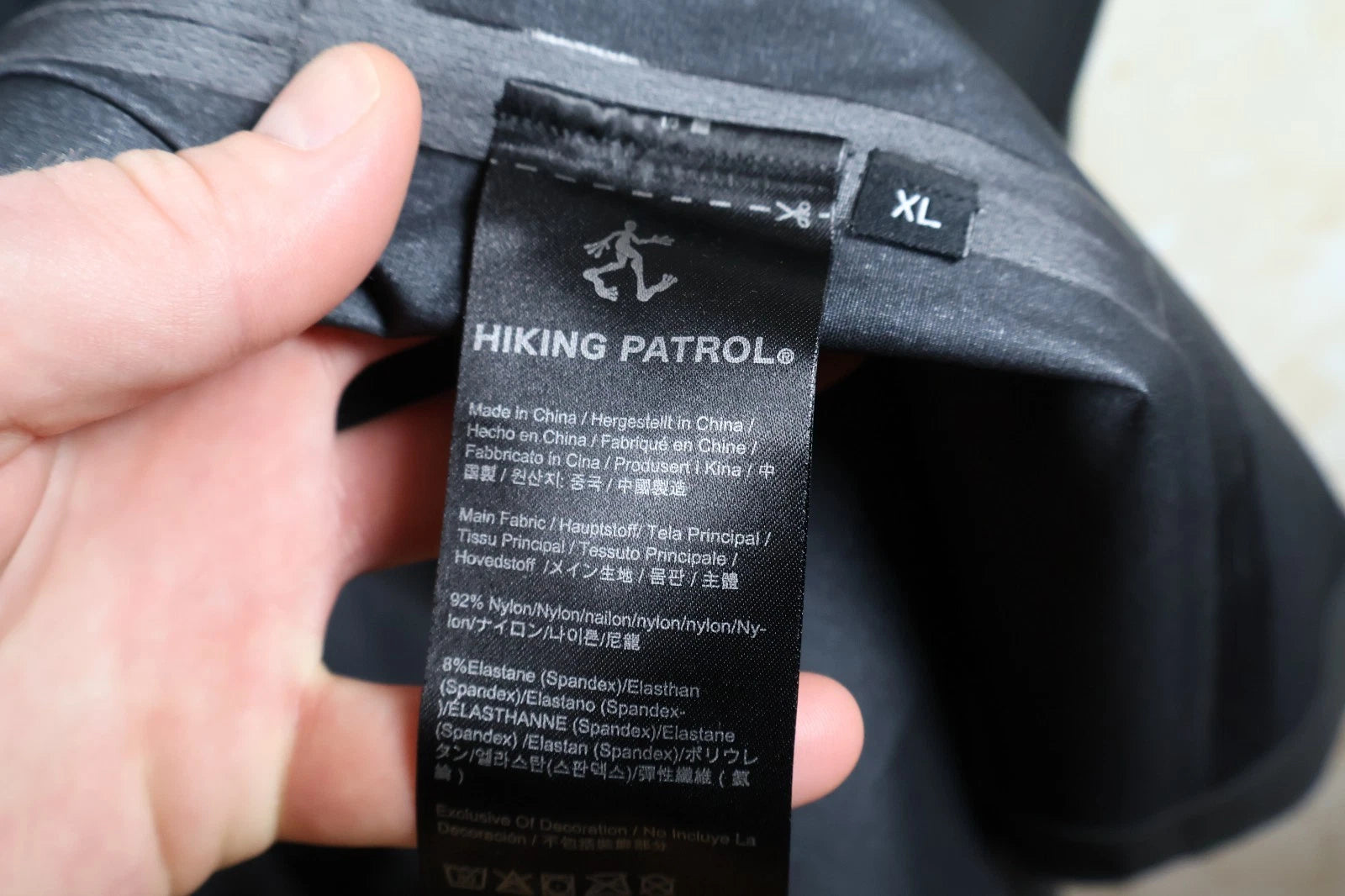 Hiking Patrol Long Arc 3L Shell Coat (Charcoal Black, XL)
