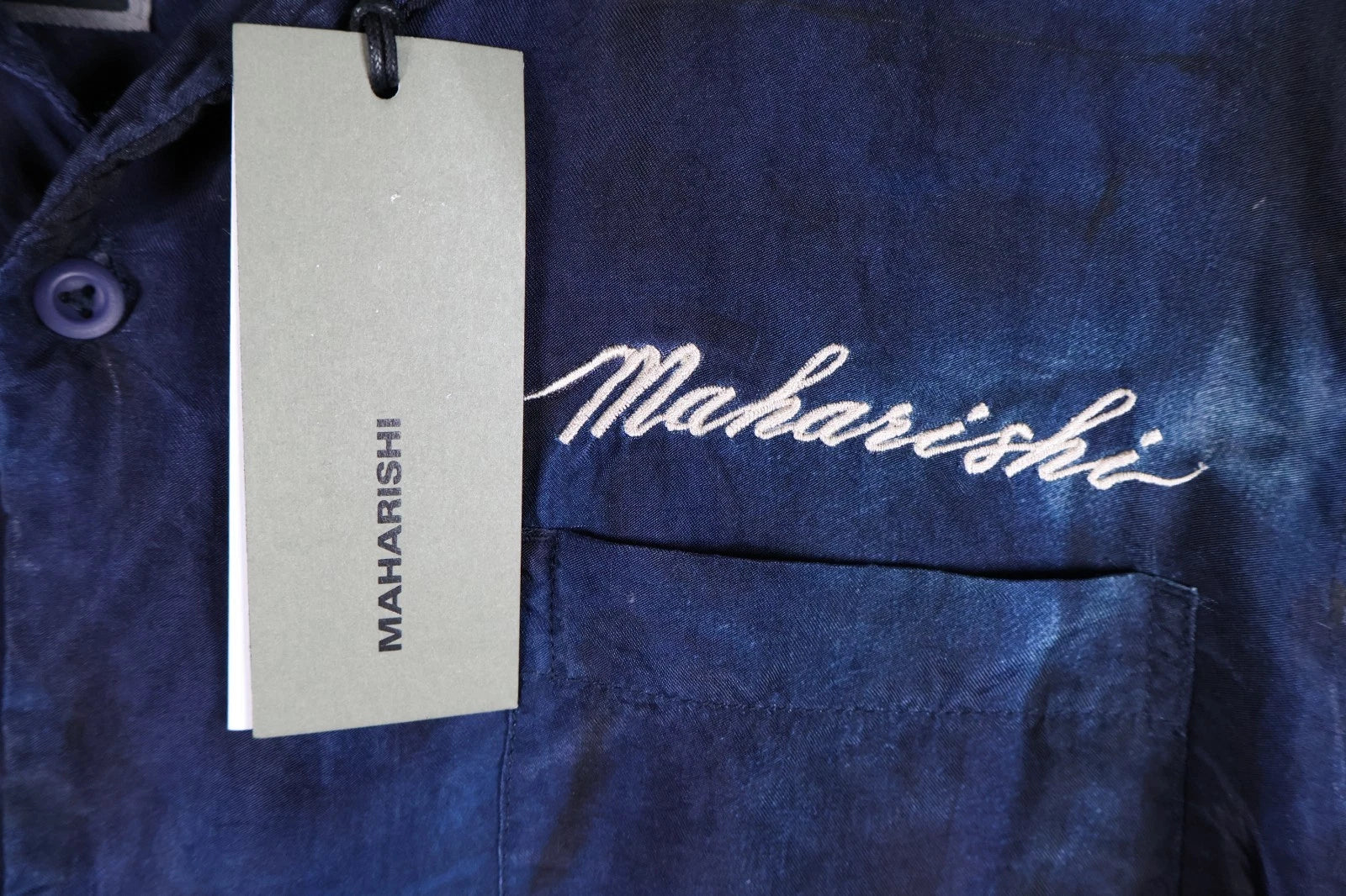Maharishi Boro Crane Camp Collar Shirt (Multi, Medium)