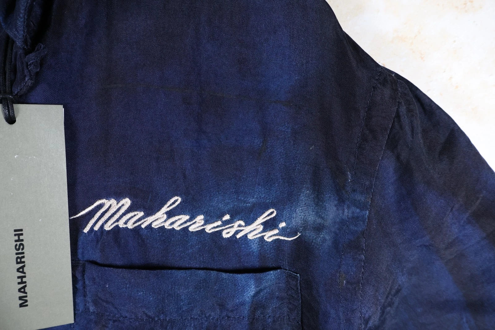 Maharishi Boro Crane Camp Collar Shirt (Multi, Medium)