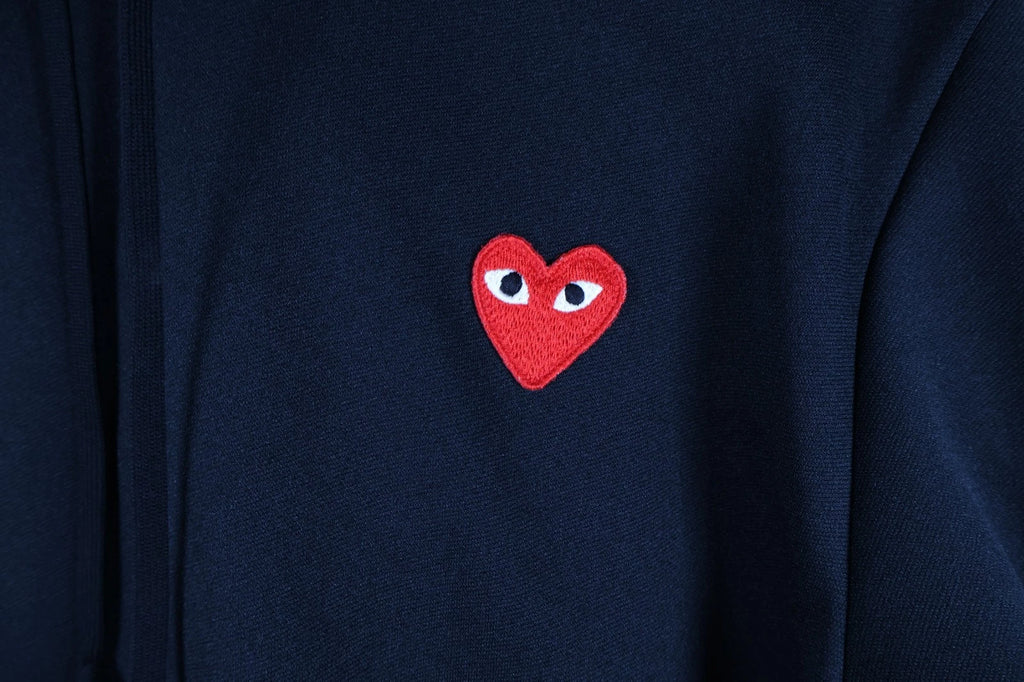 COMME des GARÇONS Play Play Heart Hoodie (Black, Small)