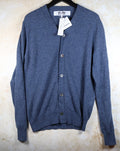 COMME des GARÇONS Play Heart Sleeve Wool Cardigan (Blue, Medium)