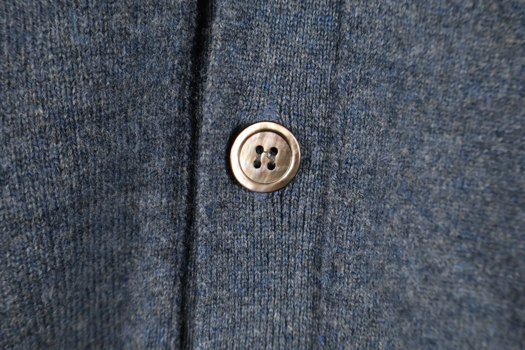 COMME des GARÇONS Play Heart Sleeve Wool Cardigan (Blue, Medium)