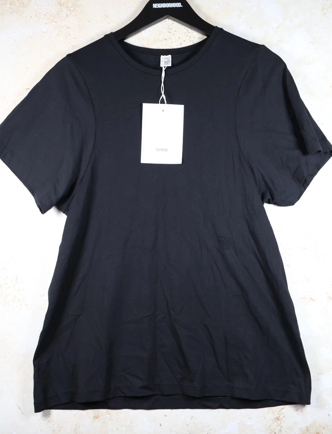 Toteme Women's Organic Cotton Curved Seam T-shirt (Black)