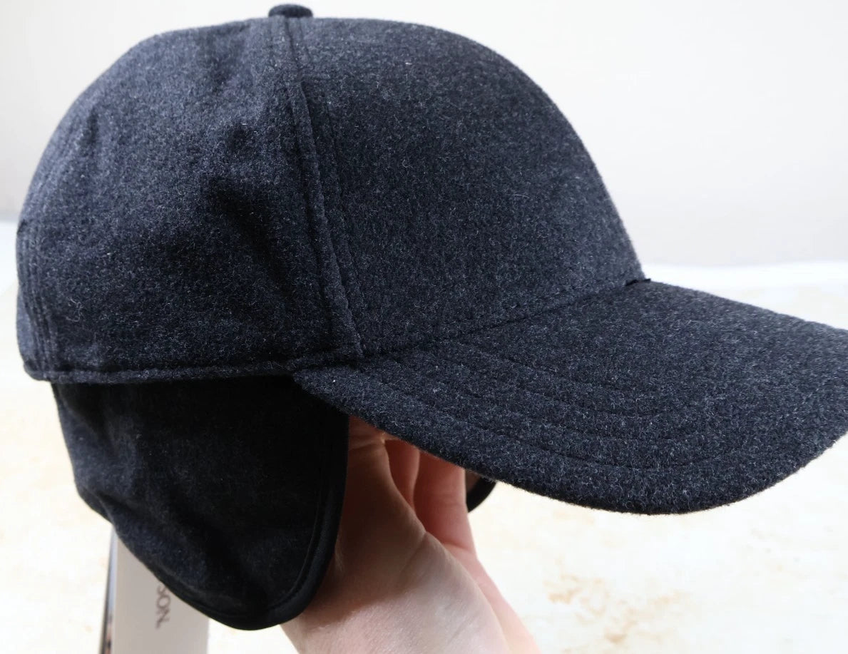 Stetson Cashmere Wool Blend Vaby Ear Flaps Cap (Grey, XL 60-61cm)