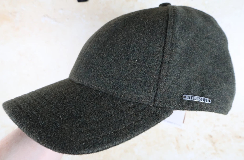 Stetson Vaby Cashmere/Wool Ear Flap Cap (Dark Olive, L 58-59cm)