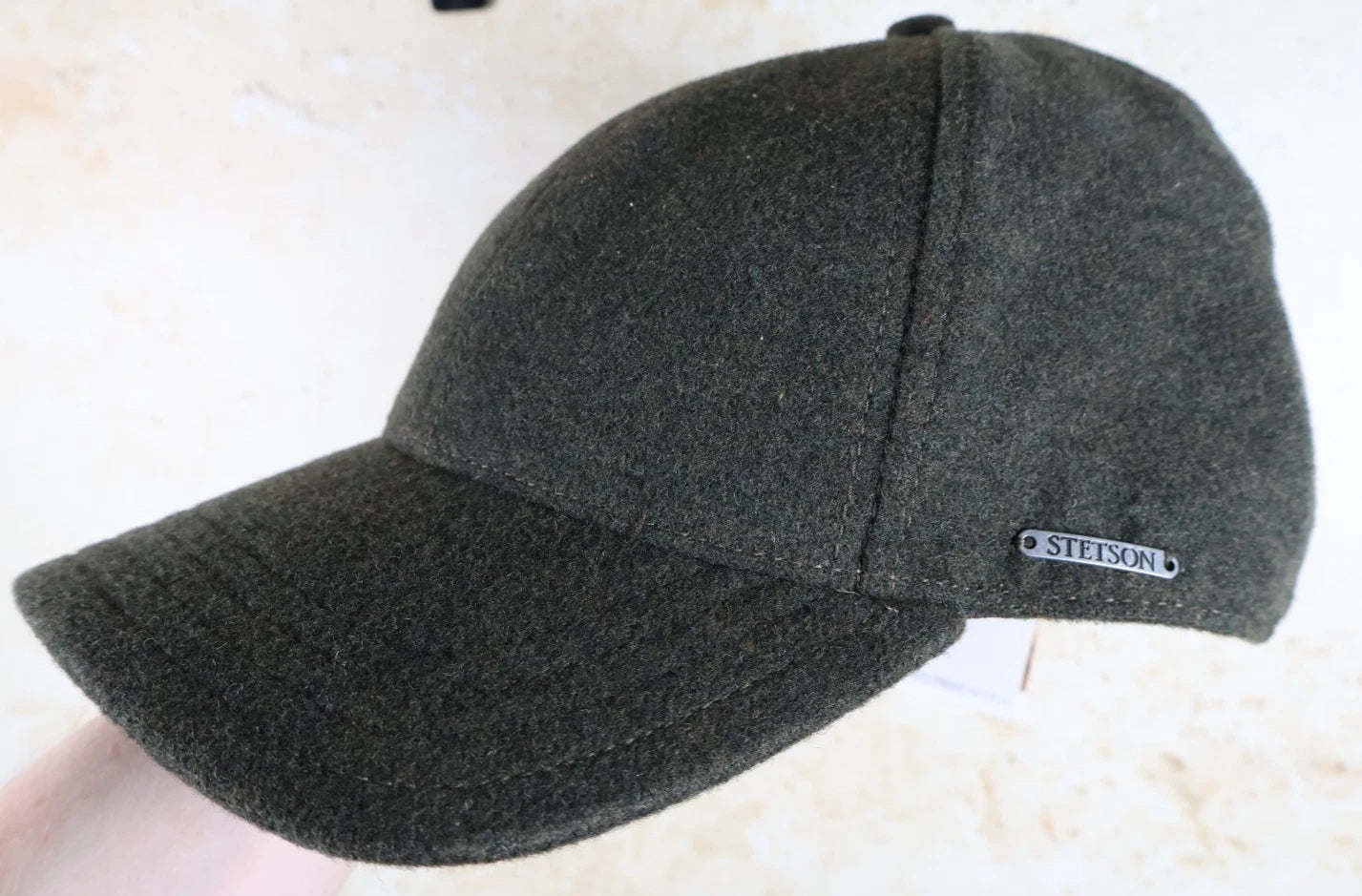 Stetson Vaby Cashmere/Wool Ear Flap Cap (Dark Olive, L 58-59cm)