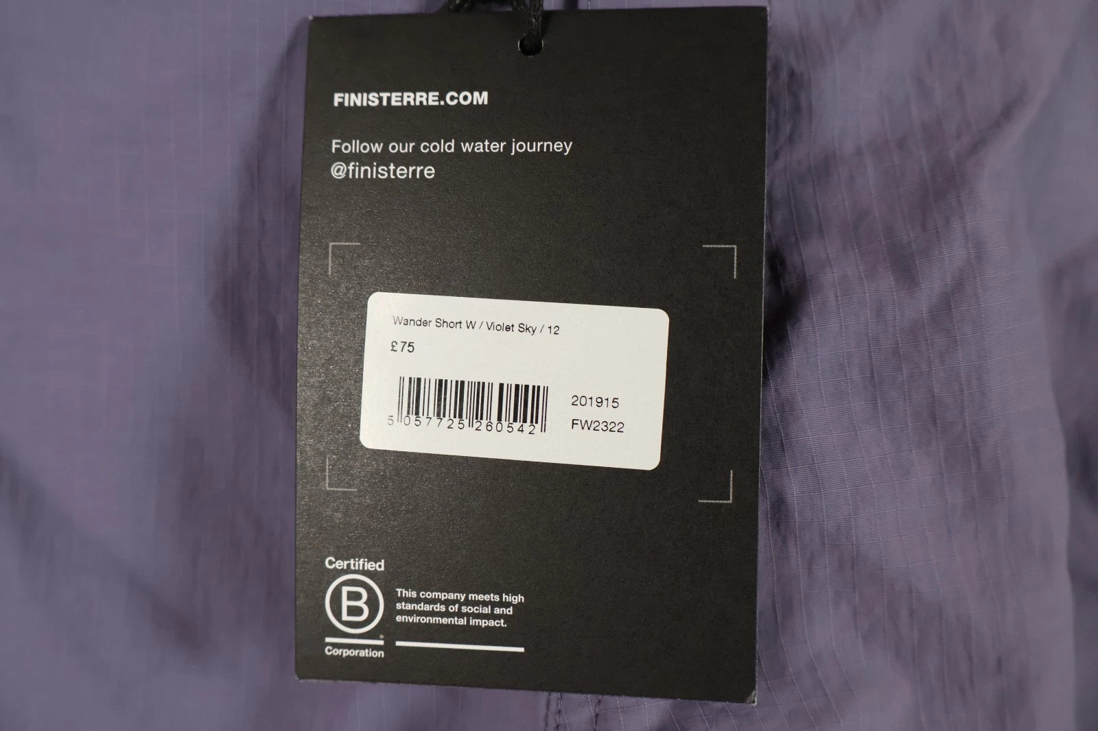 Finisterre Women's Wander Shorts (Violet Sky, Size 12)