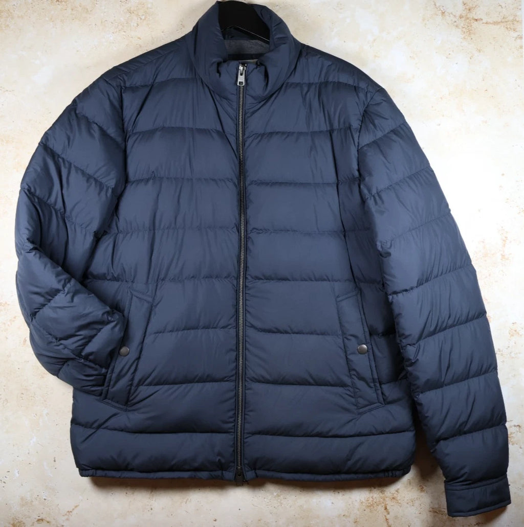 Woolrich Men's Microfibre Down Jacket (Melton Blue, Large)