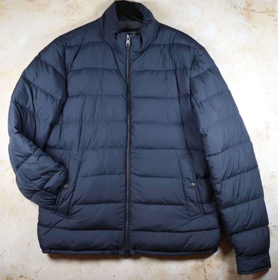 Woolrich Men's Microfibre Down Jacket (Melton Blue, Large)