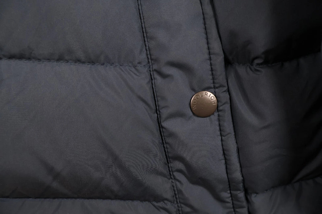 Woolrich Men's Microfibre Down Jacket (Melton Blue, Large)