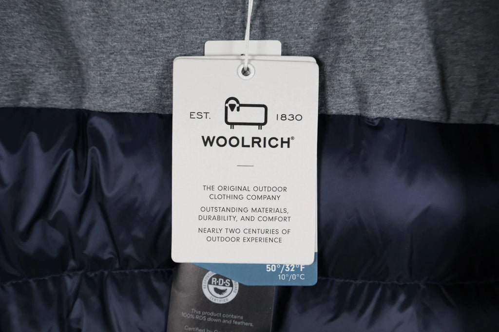 Woolrich Men's Microfibre Down Jacket (Melton Blue, Large)