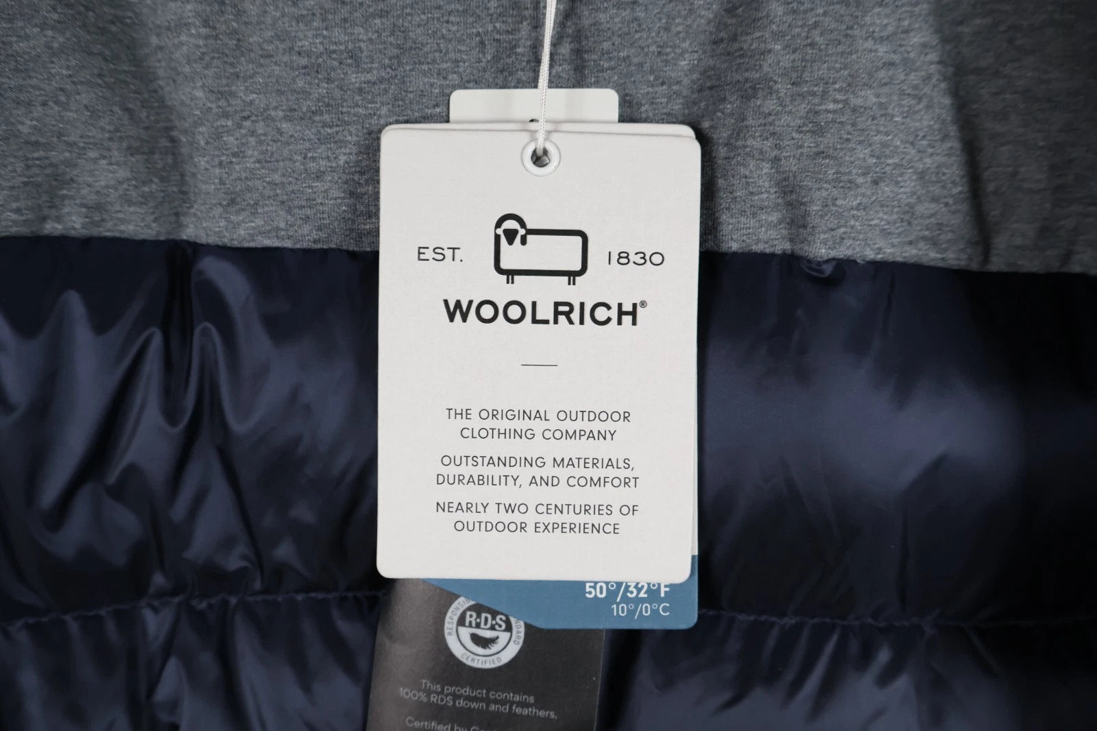 Woolrich Men's Microfibre Down Jacket (Melton Blue, Large)