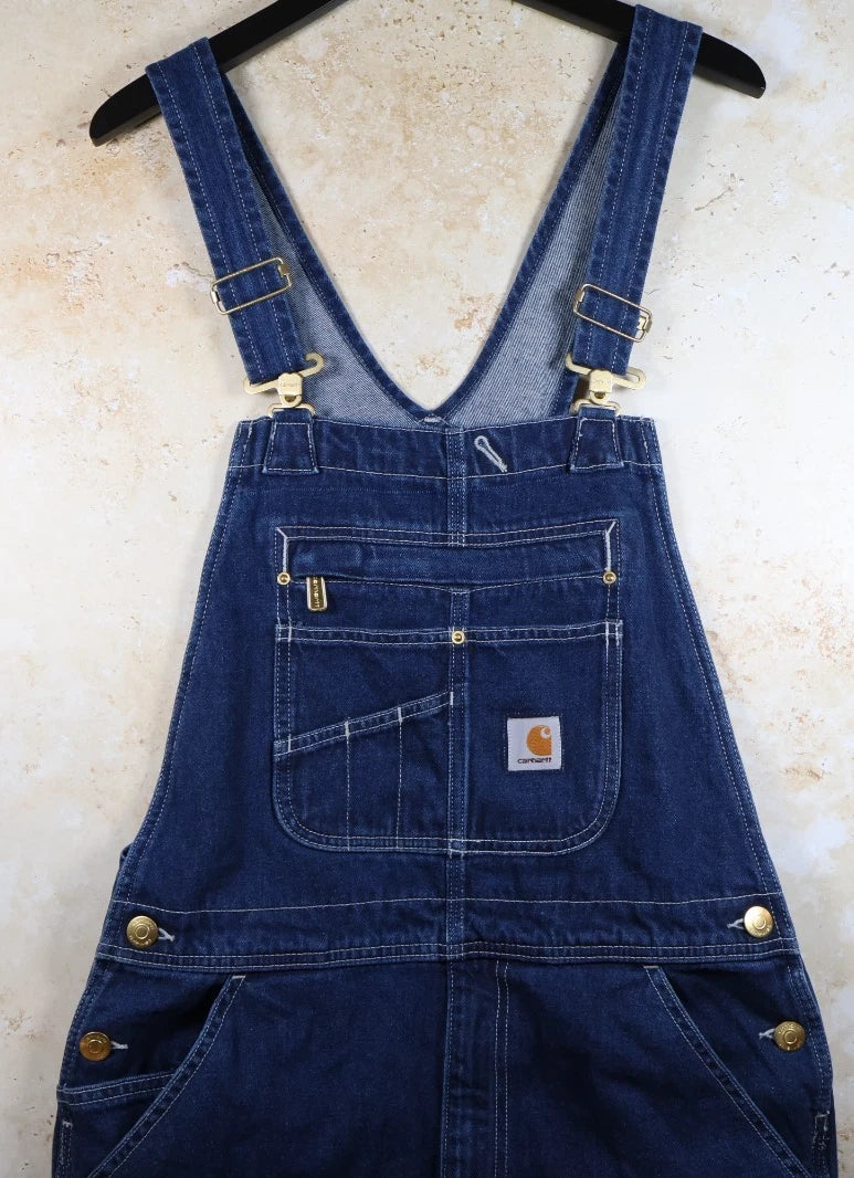 Carhartt Loose Fit Denim Bib Dungarees (Blue, Small)