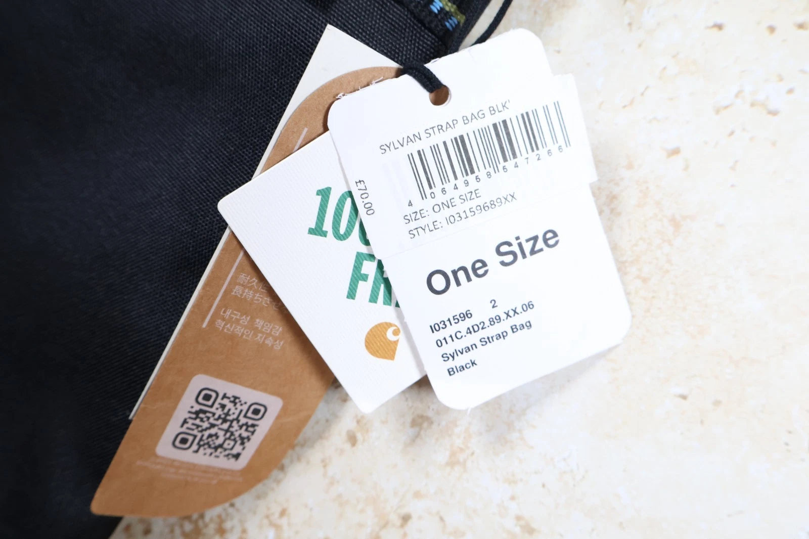 Carhartt WIP Cordura Sylvan Strap Bag (Black, One Size)