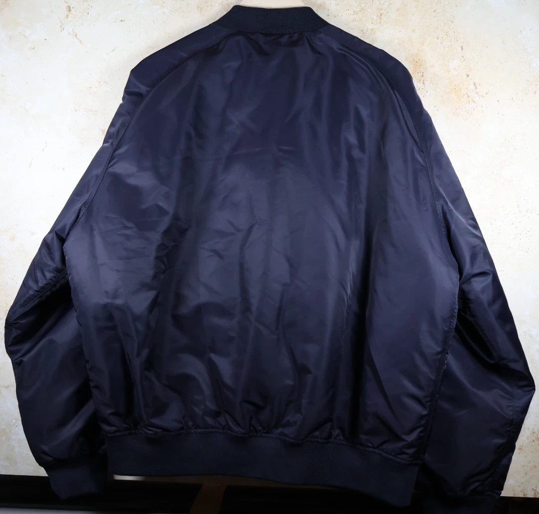 Percival Men's Nylon Bomber Jacket (Midnight/Olive, XXL)