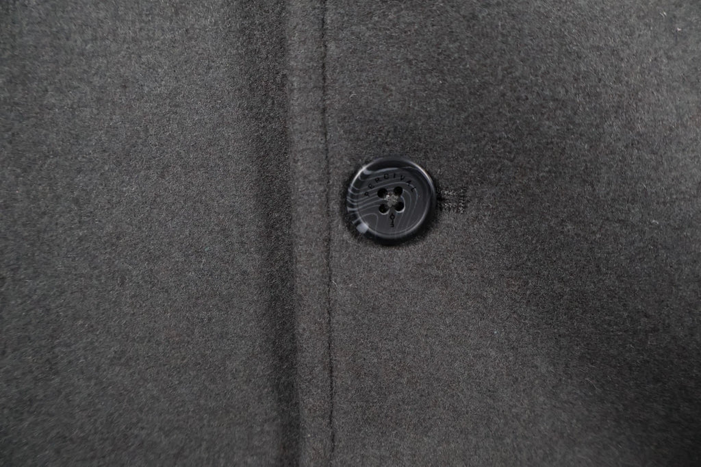 Percival Men's Melton Wool Pea Coat Jacket (Charcoal, Size 40)