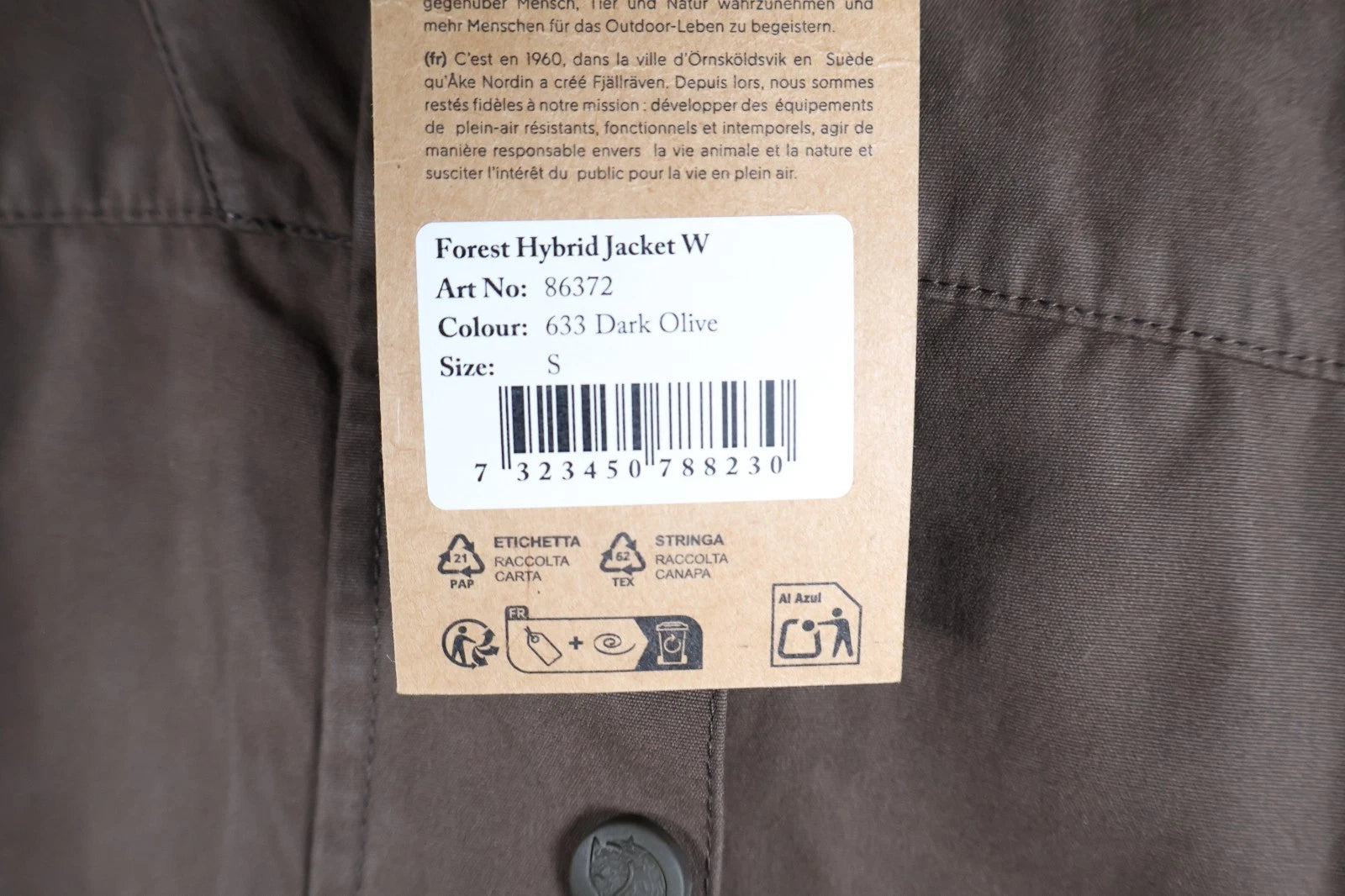 Fjallraven Women's Forest Hybrid Jacket (Dark Olive, Small)