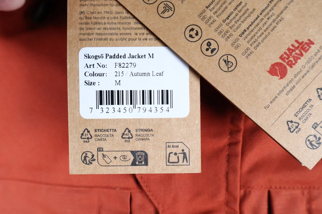 Fjallraven Skogso Padded Jacket (Autumn Leaf, Medium)