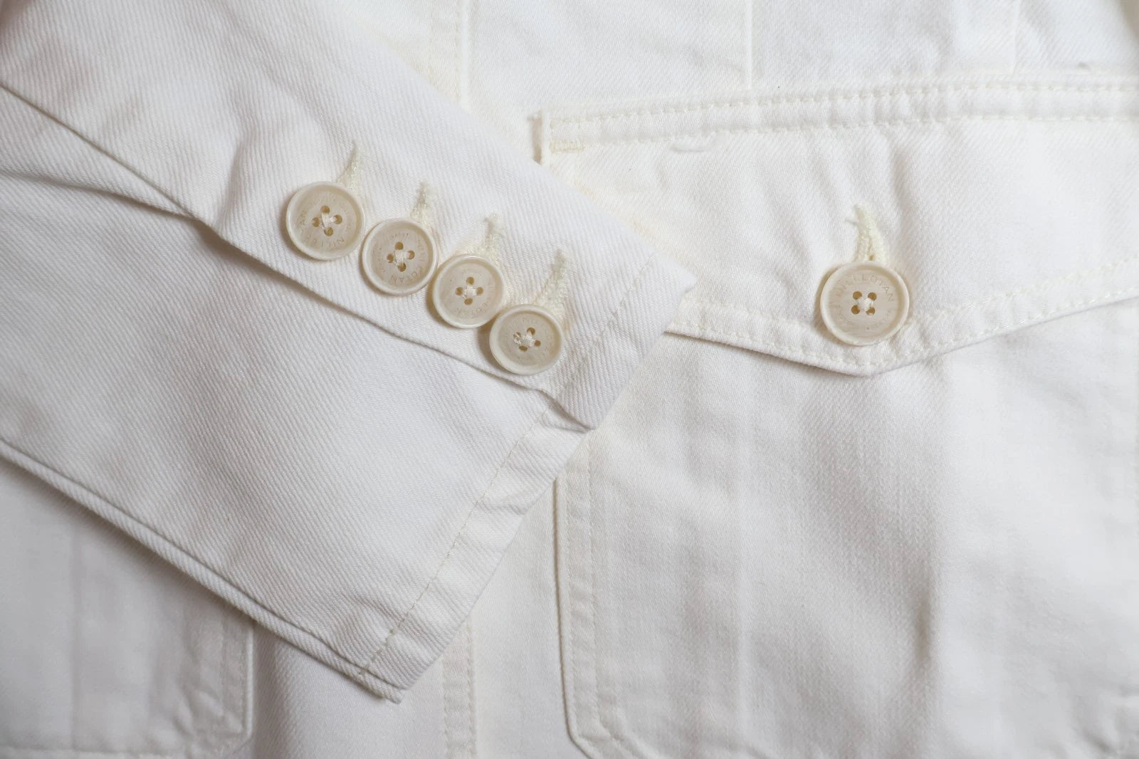 Nili Lotan Geraldine Denim Jacket (Cream, Small)