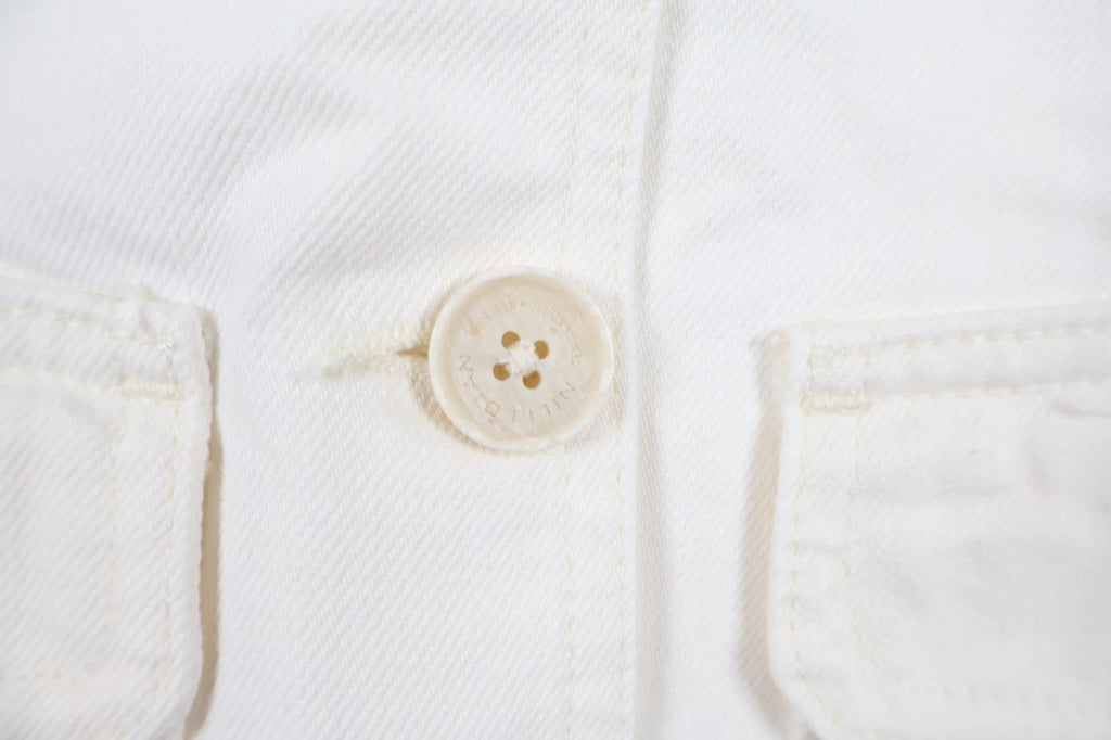 Nili Lotan Geraldine Denim Jacket (Cream, Small)