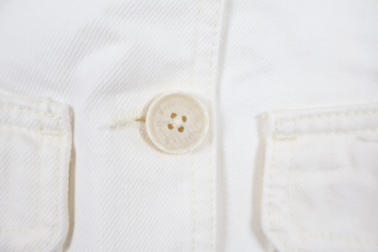 Nili Lotan Geraldine Denim Jacket (Cream, Small)