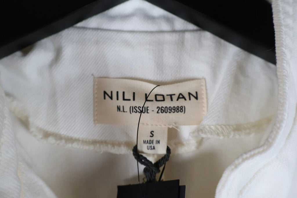 Nili Lotan Geraldine Denim Jacket (Cream, Small)