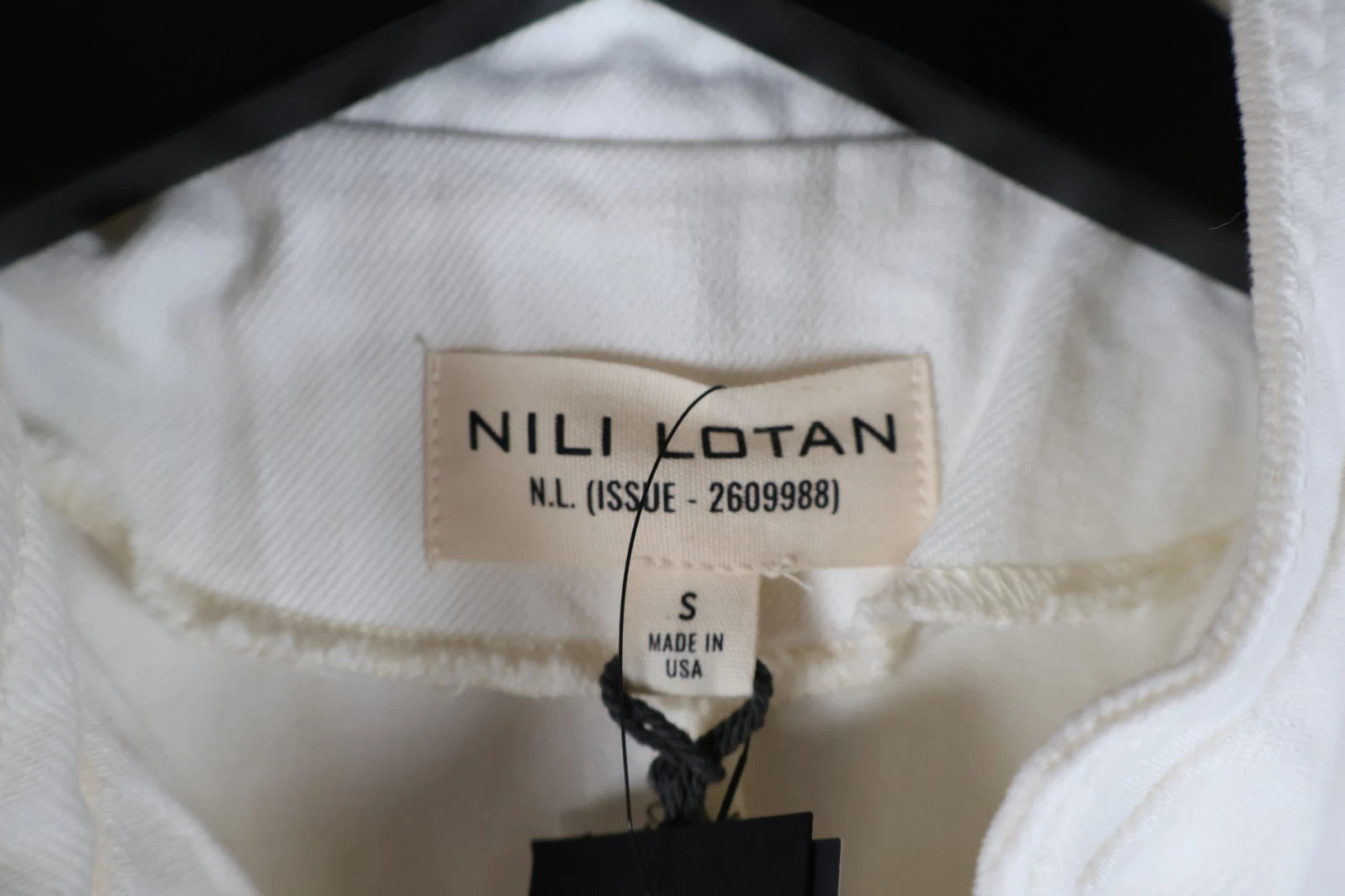 Nili Lotan Geraldine Denim Jacket (Cream, Small)