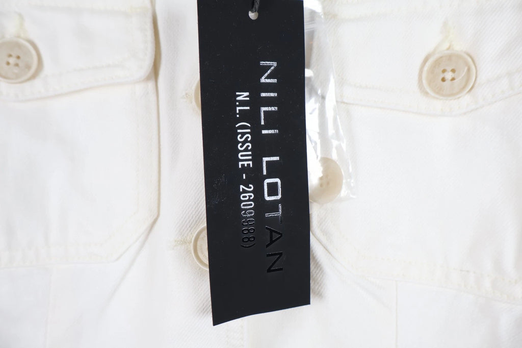 Nili Lotan Geraldine Denim Jacket (Cream, Small)