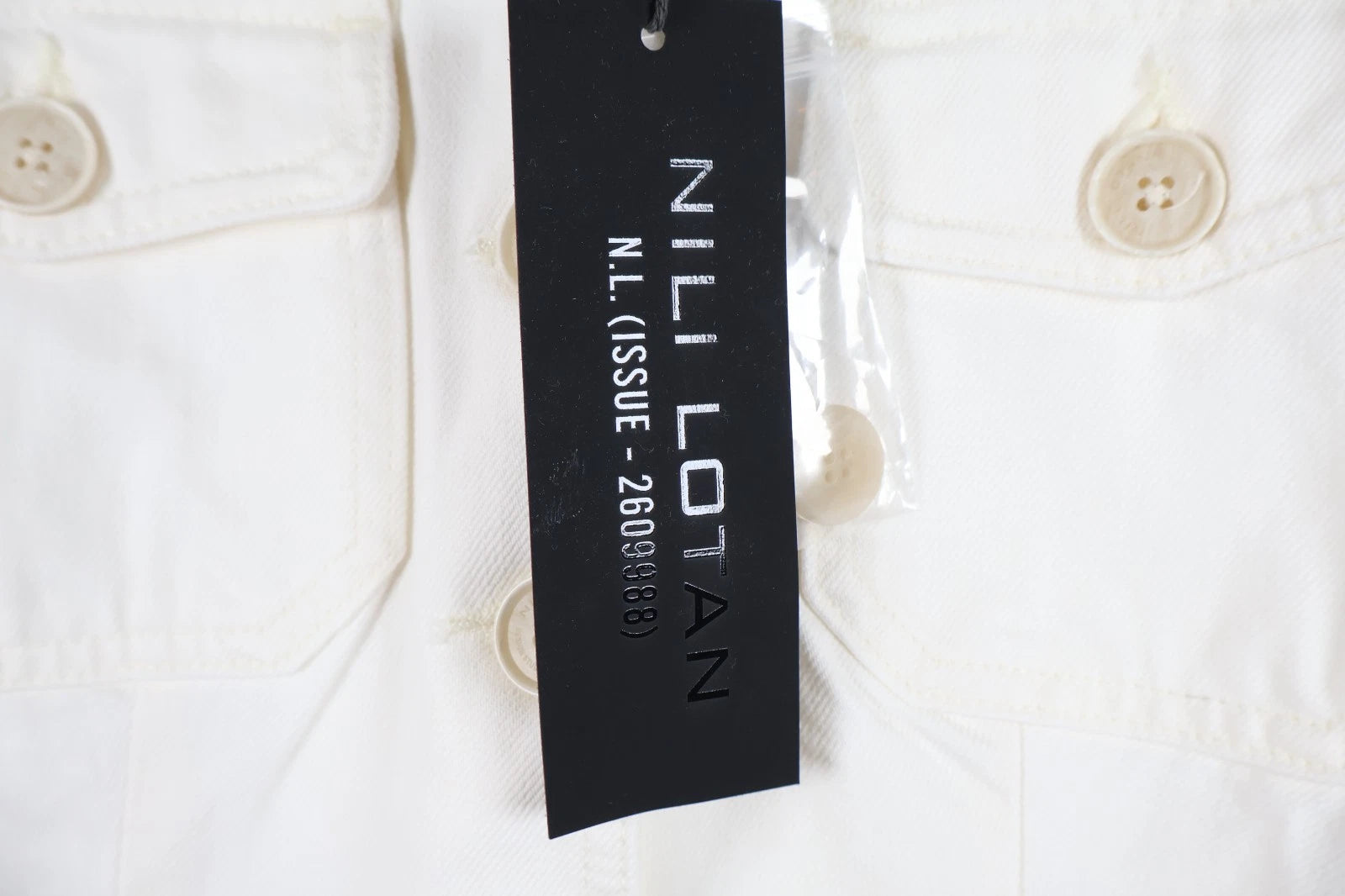 Nili Lotan Geraldine Denim Jacket (Cream, Small)