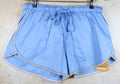 Sandro Women's Beaded Trim Cotton Shorts (Blue, Size 8)