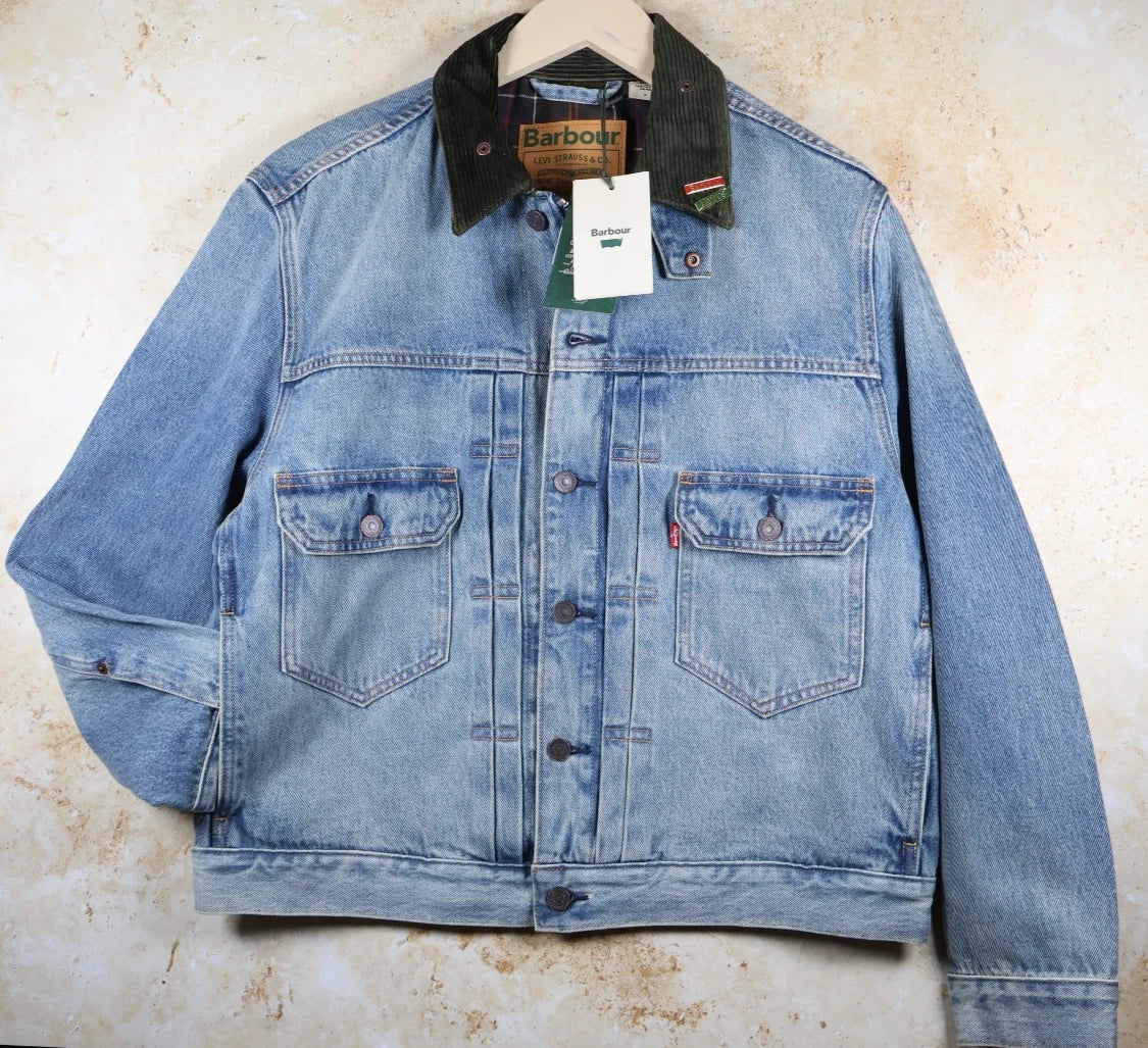 Barbour x Levi's Type II Denim Jacket (Blue, Medium) BNWT