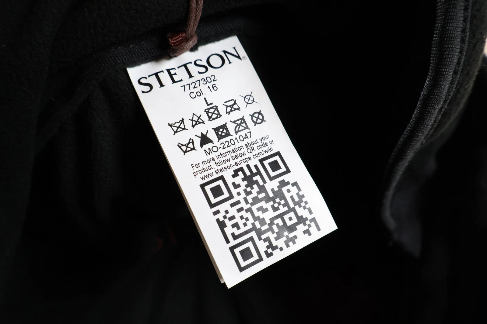 Stetson Chevrette Cowhide Cap with Ear Flaps (Black, L 58-59cm)