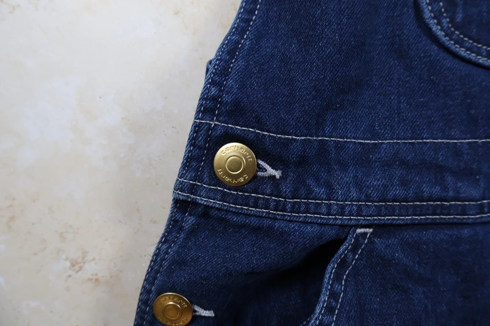 Carhartt Loose Fit Denim Bib Dungarees (Blue, Small)