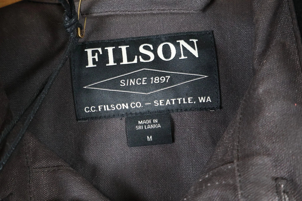 Filson Tin Cloth Jac Shirt ("Cinder", Medium)