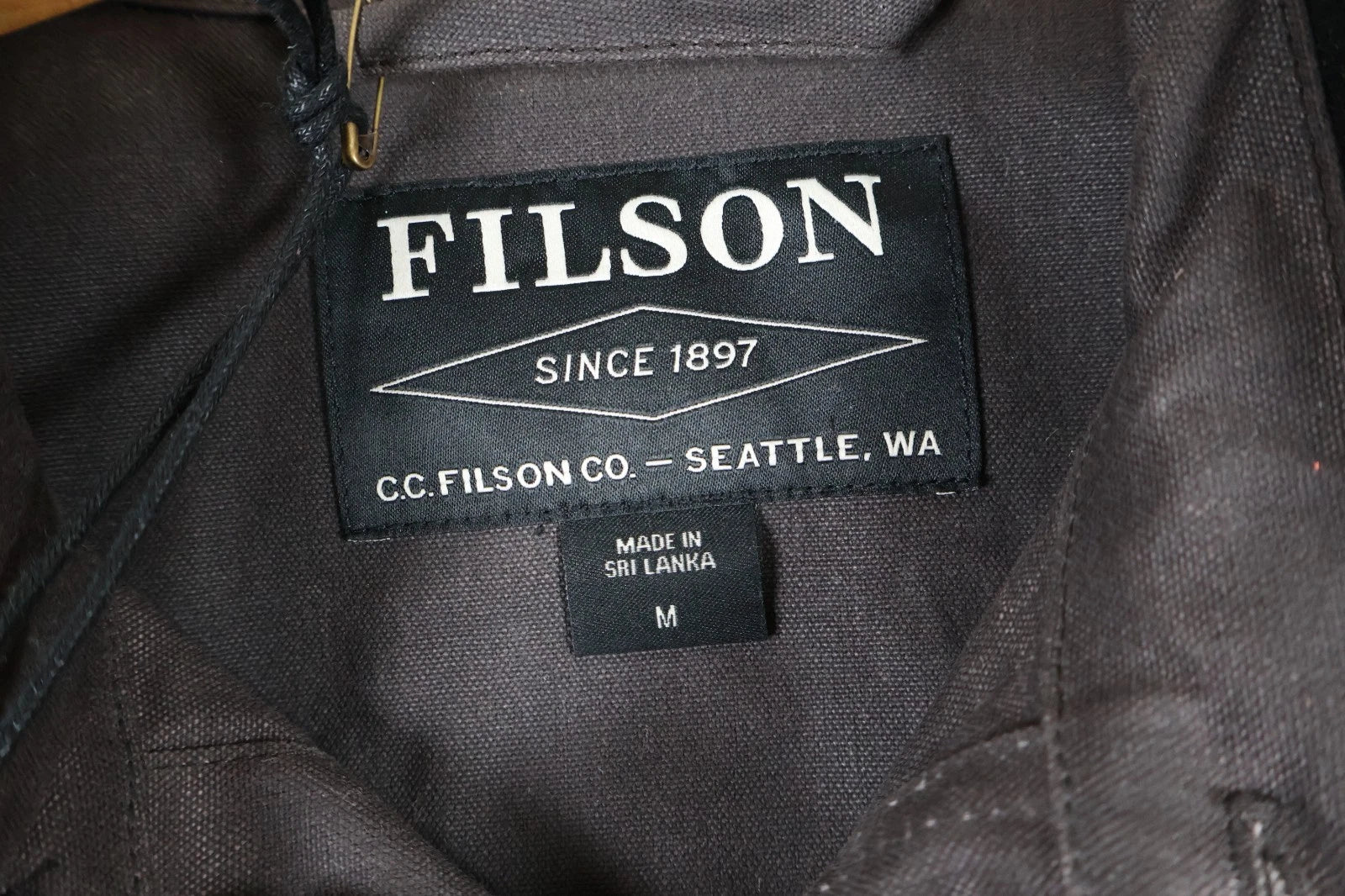 Filson Tin Cloth Jac Shirt ("Cinder", Medium)