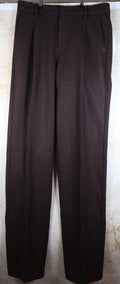 Sunspel Men's Wool Pleated Trousers (Brown, W28)