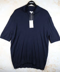 Sunspel Fine Rib Silk Cotton Polo (Navy, XXL)
